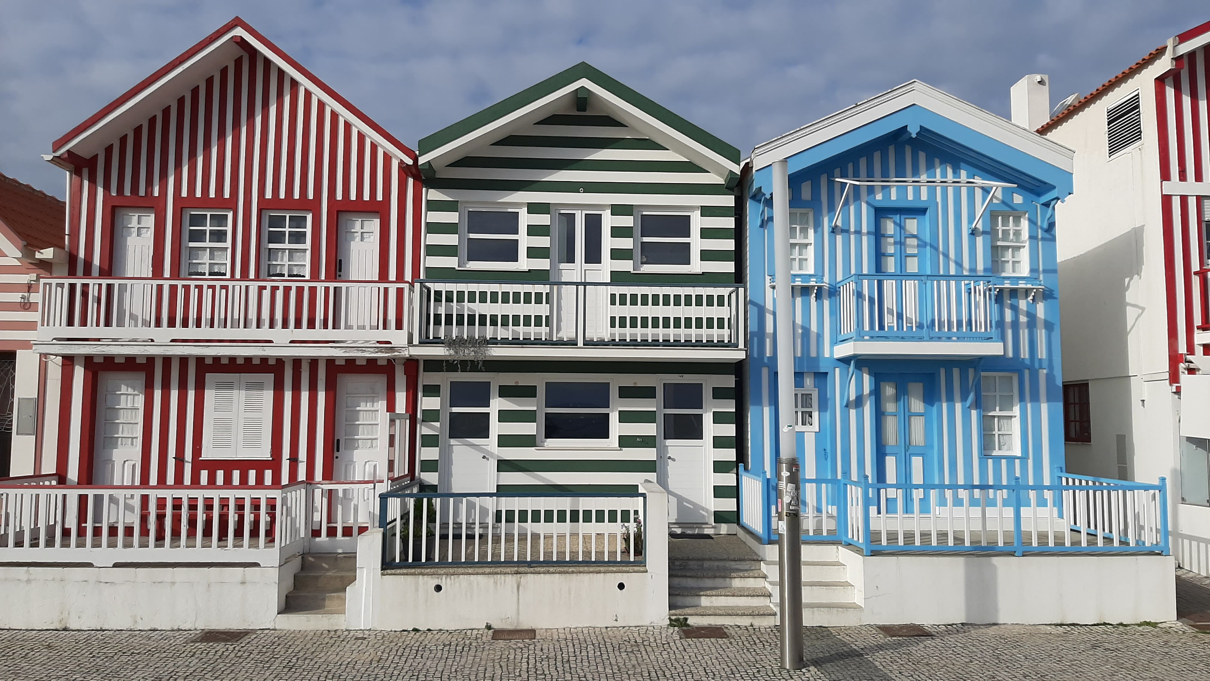 Casitas típicas de Costa Nova.