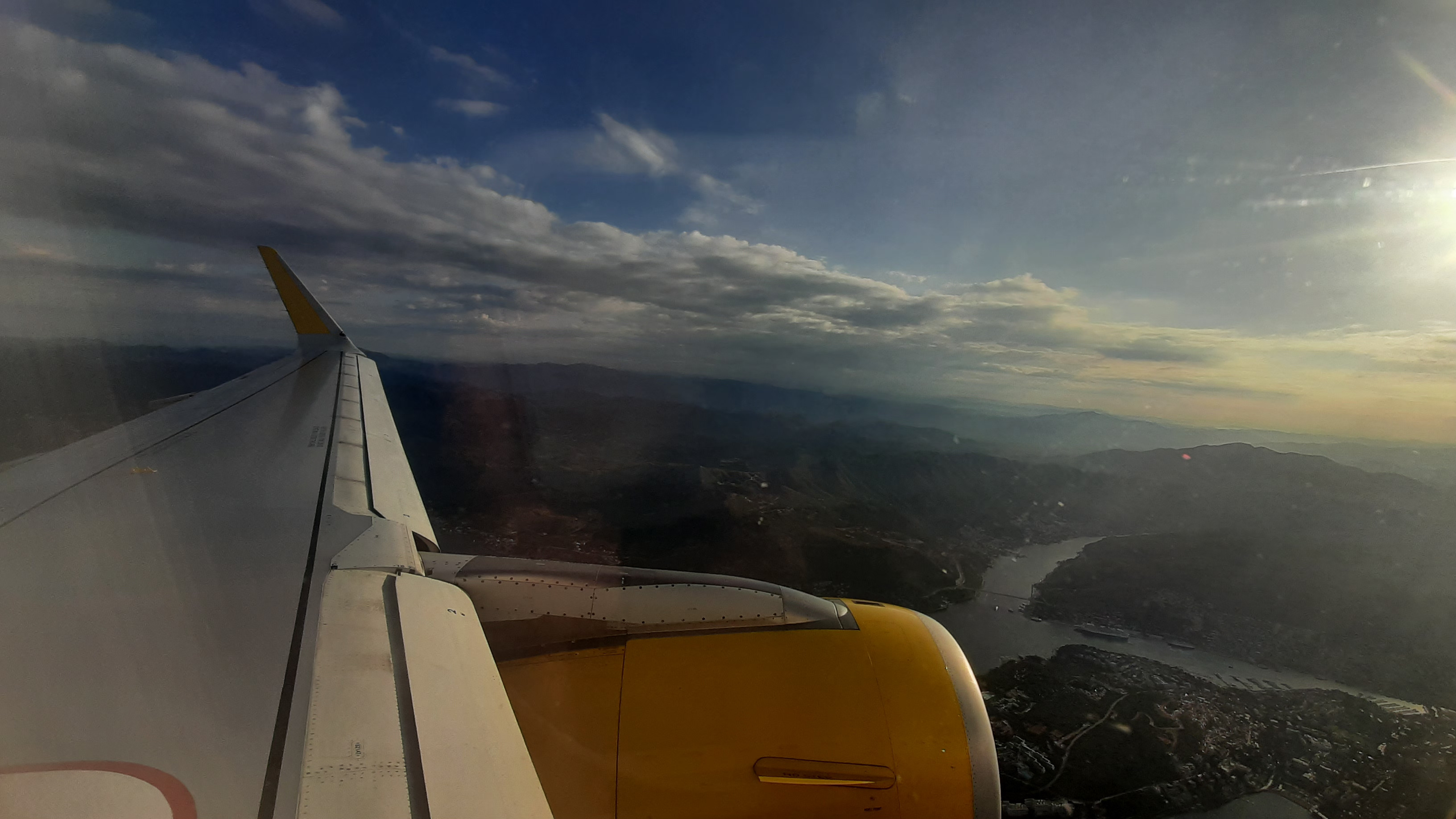 Desde el aire llegando a Dubrovnik.