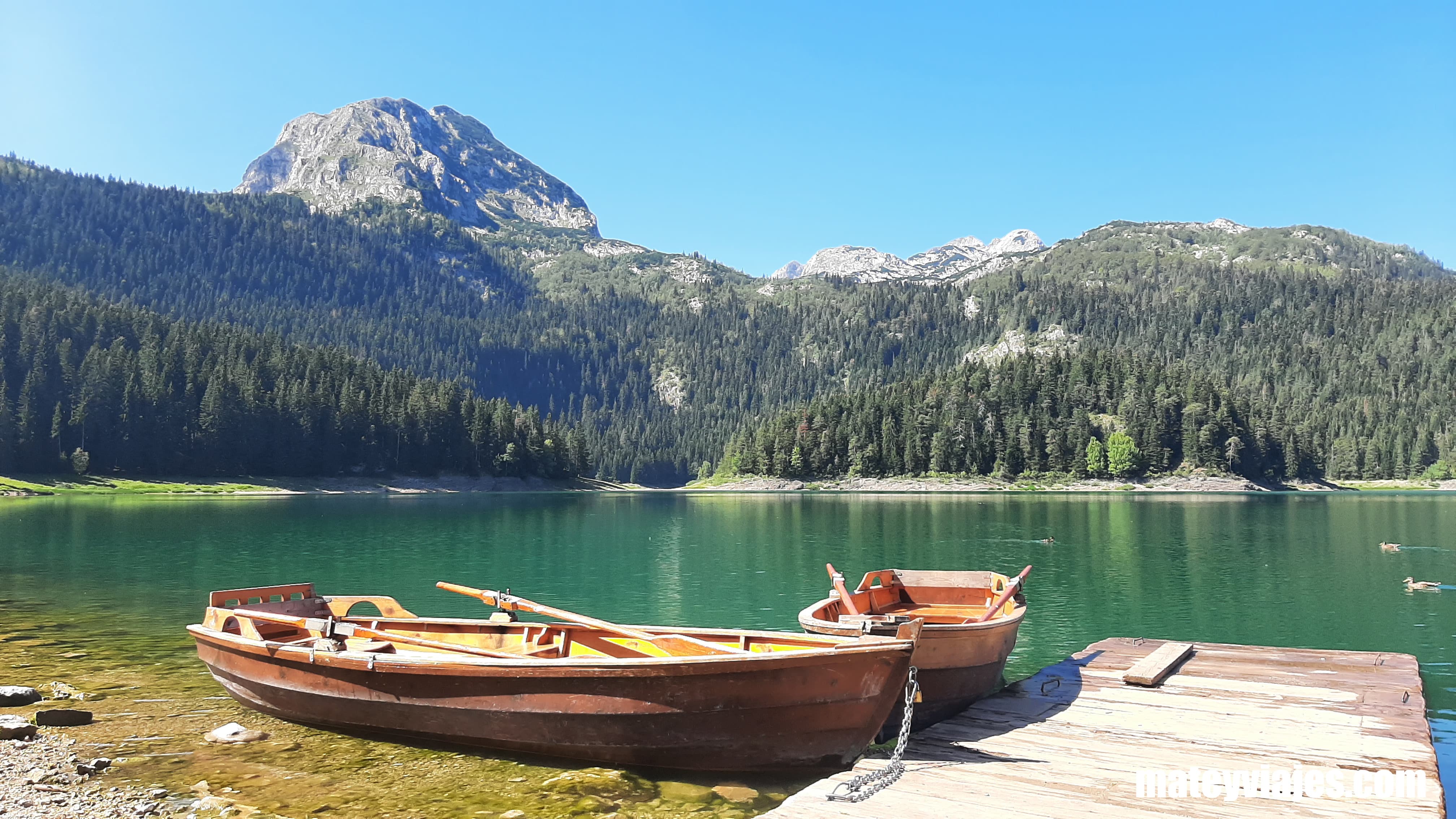 Las barcas que se alquilan en el parque nacional.